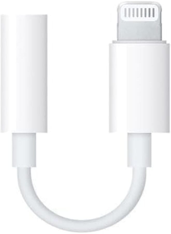 keendex - Keendex KX 2938 Lightning to 3.5mm FEMALE Audio AUX Adapter, 10cm - White - Image 1