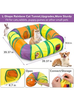 Cat Toys 25 Pcs,Kitten Toys for Indoor Cats,4 Collapsible Cat Tunnel Tubes Interactive Feather Teaser Wand Toy for Kitten Cats Springs Mouse Crinkle Toys Rainbow Football Cat Ball with Bell Toy - pzsku/ZF041400567AD67B3A818Z/45/_/1737031694/19b03444-3f11-48e5-b436-425d79f99528