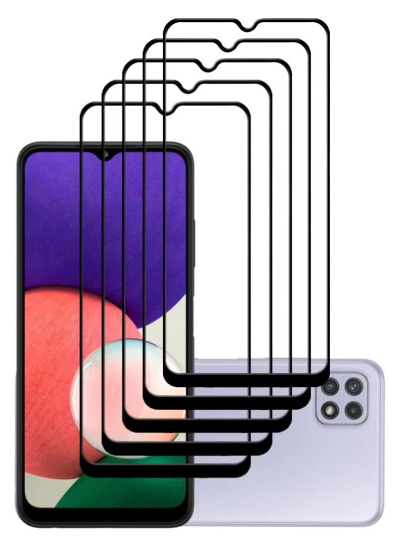 ACLIX 5 Pieces Antistatic ESD Dustproof Premium Quality High Definition Tempered Glass Screen Protector Designed For Samsung Galaxy A22 5G - Image 1