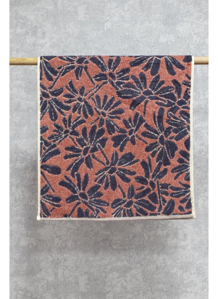 class Combed Cotton 50 x 100 cm Yarn Dyed 2 Piece Set Flower V2  - Image 2