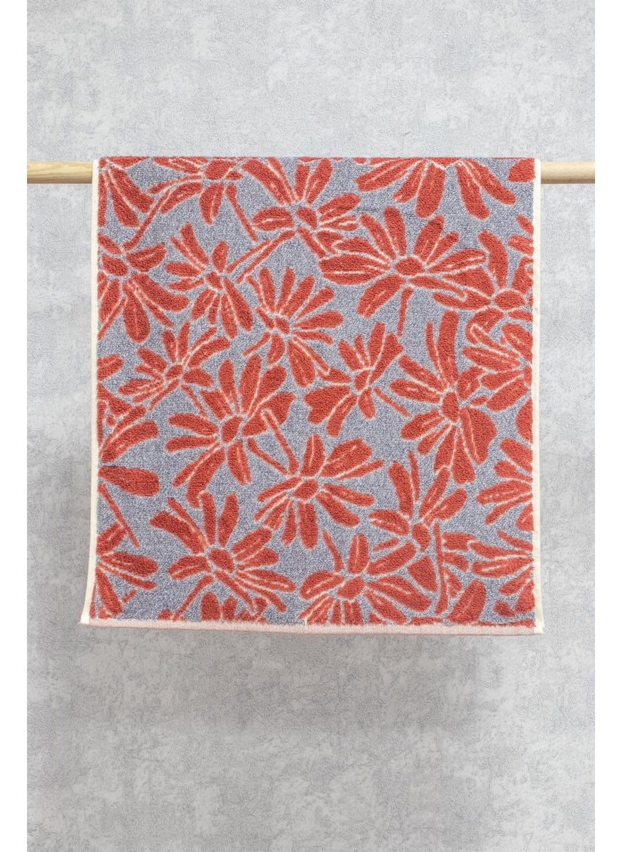 class Combed Cotton 50 x 100 cm Yarn Dyed 2 Piece Set Flower V2  - Image 3