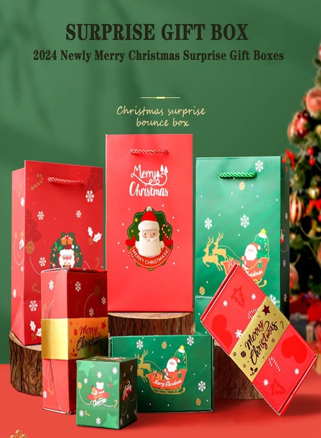 DYFCNP Surprise Box Gift Box for Money, Surprise Gift Box Explosion,2024 Newly Merry Christmas Surprise Gift Boxes,Folding Pop-Up Explosion Gift Box for Birthday Anniversary Valentine Proposal (Green Christmas) - Image 2