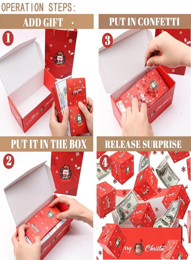 DYFCNP Surprise Box Gift Box for Money, Surprise Gift Box Explosion,2024 Newly Merry Christmas Surprise Gift Boxes,Folding Pop-Up Explosion Gift Box for Birthday Anniversary Valentine Proposal (Green Christmas) - Image 4