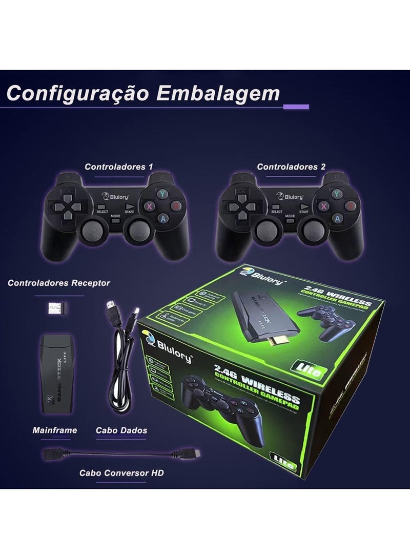 4k smart video game tv stick,video game consoles,(10,000) games 32/64gb retro classic gamin 2.4g wireless gamepads controller (64g,10000+ games) - Image 4