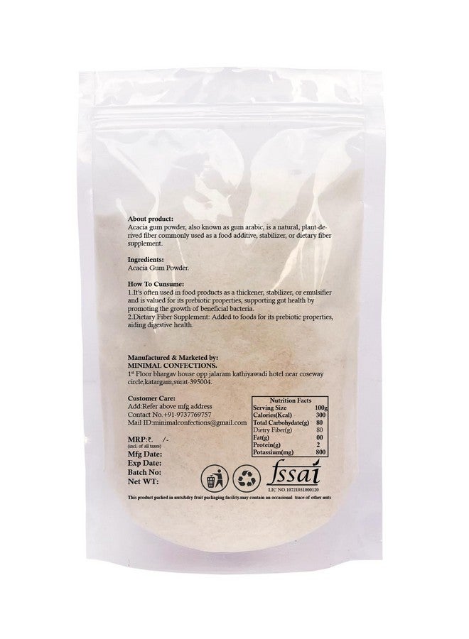 Minimal Acacia Gum Powder,400g | 100% Natural & Soluble Dietary Fiber | Food Grade, Vegan, and Gluten-Free | Ideal for Baking, Thickening, and Gut Health | Rich Prebiotic Fiber - Image 2