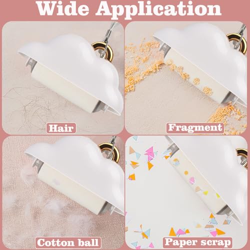 Nokiils Mini Travel Lint Roller, Reusable Pet Hair Remover for Clothes with 150 Refillable Sheets (White) - Image 5