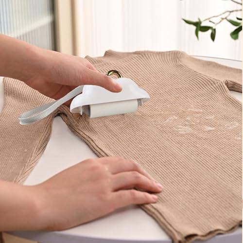 Nokiils Mini Travel Lint Roller, Reusable Pet Hair Remover for Clothes with 150 Refillable Sheets (White) - Image 4