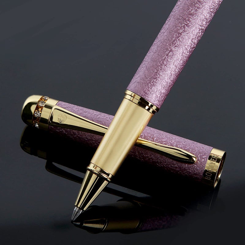 BOCIYER Rollerball Liquid Ink Pens,Best Luxury Ball Pen Gift Set for Women,Black Ink Fancy Pen Refillable for Executive Office,Professional,pretty pens,cool pens,Nice cute Designer Pens(Pink) - Image 1