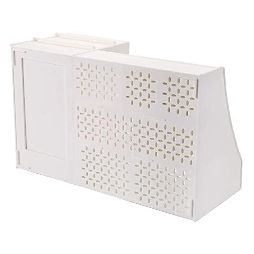 Vishal Smart Mall VishAl smart MAll Multi Grid Plastic Desktop Storage Organizer Cosmetic Organizer with 2 Drawer | for Dressing Table, Case Holder for Skin Care Products, Multi-Coloured  - Image 3