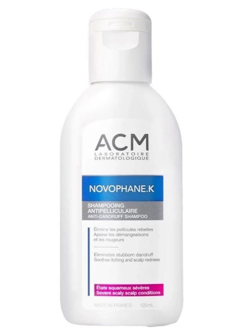ACM Novophane K Shampoo – 125ml, Anti-Flake & Scalp Soothing Formula
