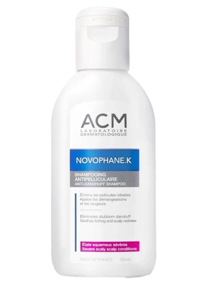 ACM ACM Novophane K Shampoo – 125ml, Anti-Flake & Scalp Soothing Formula  - Image 1