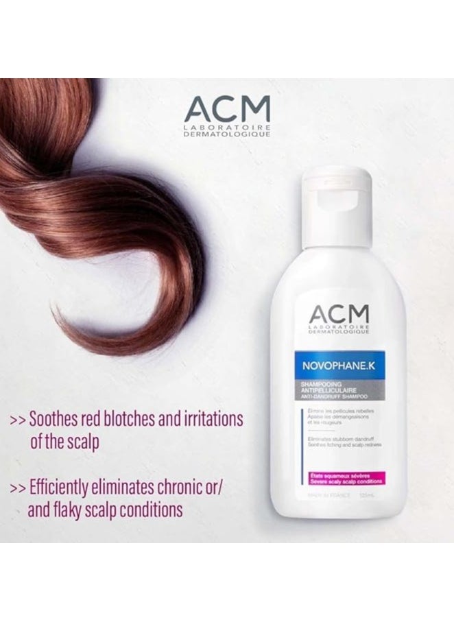 ACM ACM Novophane K Shampoo – 125ml, Anti-Flake & Scalp Soothing Formula  - Image 3