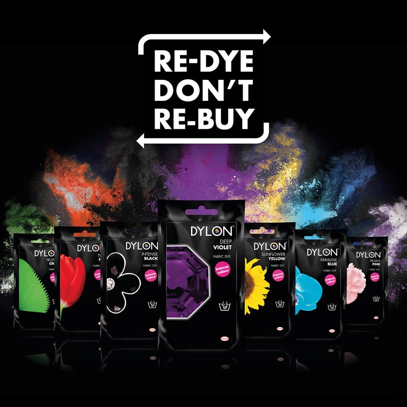 DYLON صبغة يد ديلون، كيس صبغة قماش للملابس والأثاث الناعم، 50 جرام - أزرق داكن - Image 5