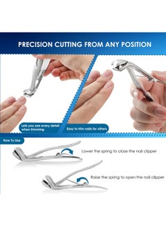 Beauté Secrets Beauté Secrets Large Nail Clippers 4 times wider jaw opening Nail Cutter, 9mm wide with a 7-shape angled head for precision trimming (BS-PNT-516)  - Image 4