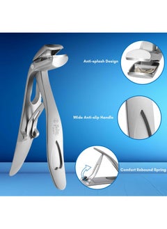 Beauté Secrets Beauté Secrets Large Nail Clippers 4 times wider jaw opening Nail Cutter, 9mm wide with a 7-shape angled head for precision trimming (BS-PNT-516)  - Image 3