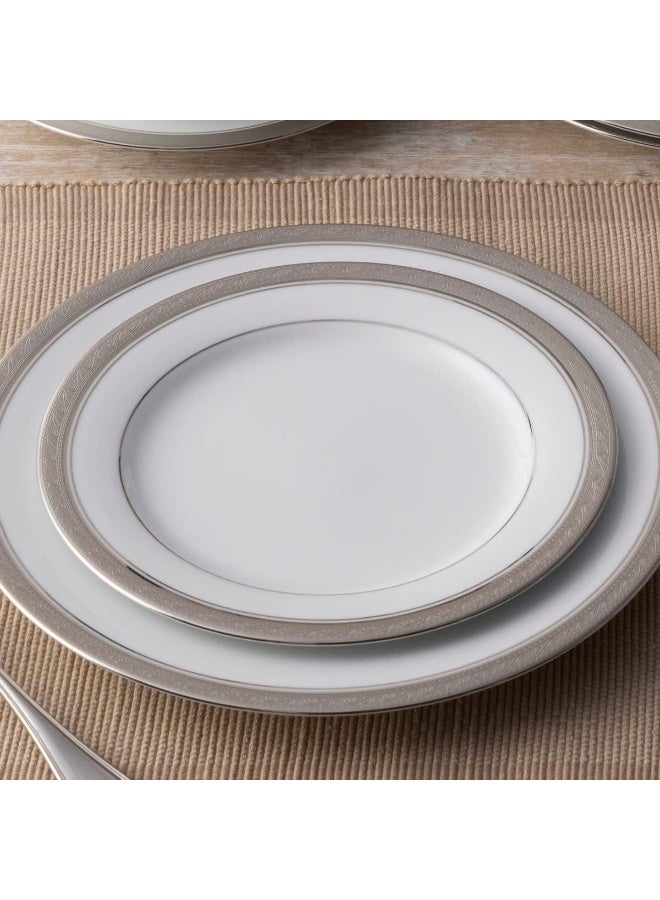 Noritake Crestwood Platinum 12-Piece Dinnerware Set Service for 4 - Image 4