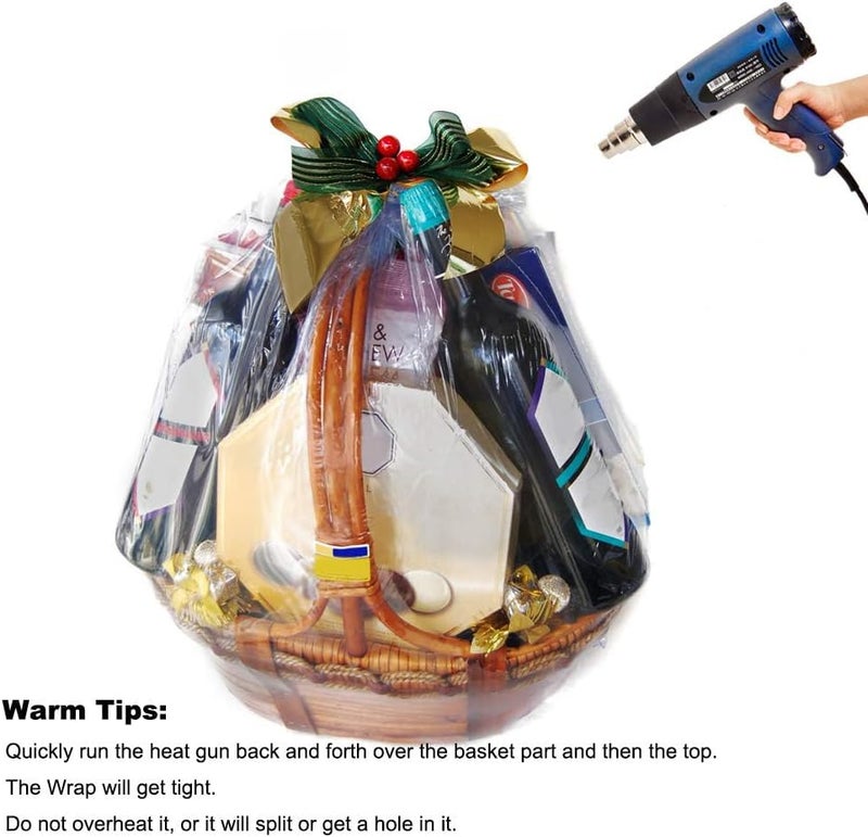 Extra Large Jumbo Shrink Wrap Bags - 40x47 Inch Cellophane Bags for Gift Baskets (5 Pcs) - Image 3