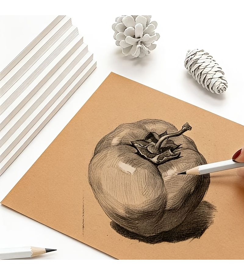 105 Sheets Brown Draft Paper Blank Calculation Drawing Paper Affordable Packaging Mathematical Calculation Color More Eye Friendly - Image 2