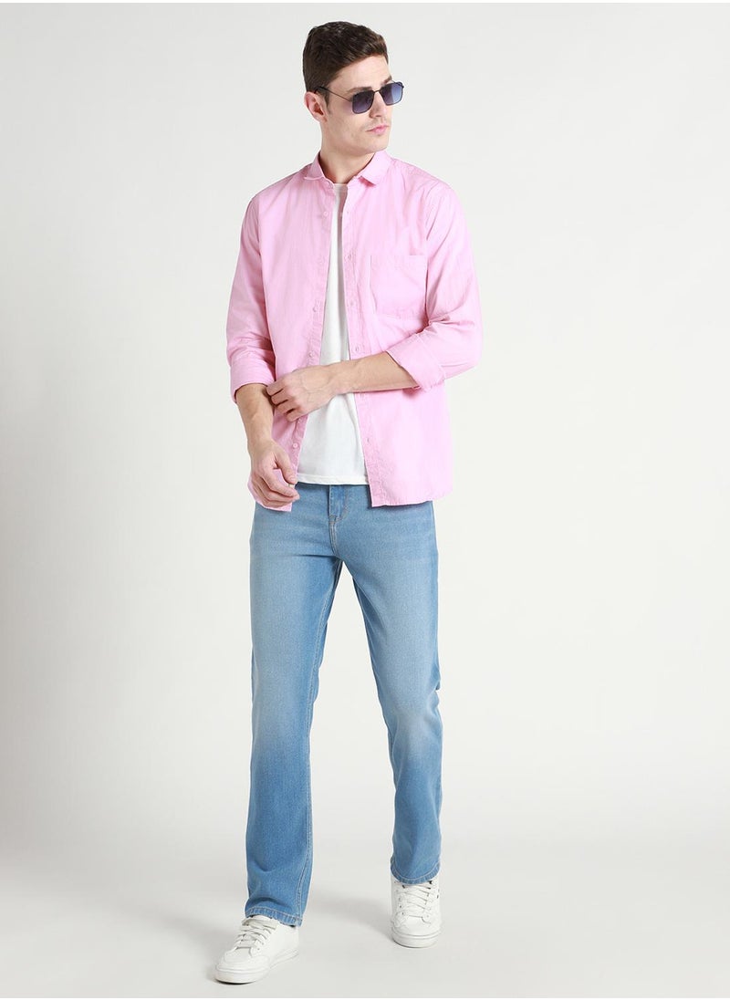 Dennis Lingo Straight Fit Light Blue Men's Jeans with Button & Zip Closure (Denim)  - Image 1