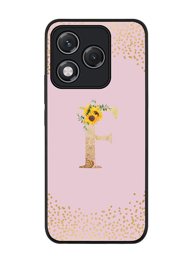 Stylizedd For Honor 400 Lite Case,Slim fit Camera Protection, Shockproof Thin Phone cover  - Custom Floral Monogram - F  (Pink )