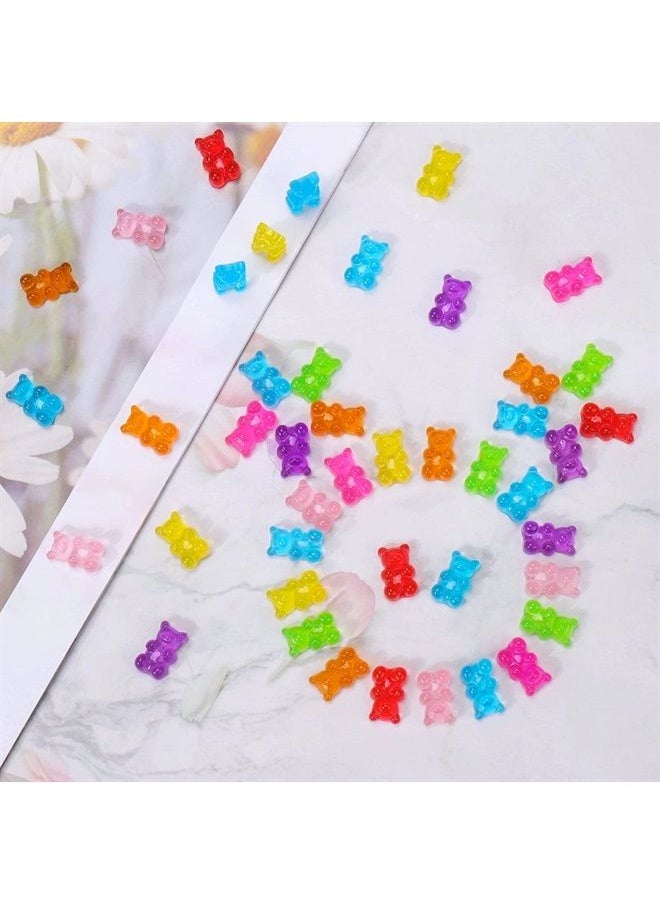 PalkSky 160 Pcs Nail Charms 3d, Gummy Bear Nail Charms for Nail Decoration, Kawaii Nail Charms for Nail Art Supplies (8 Colors)  - Image 2