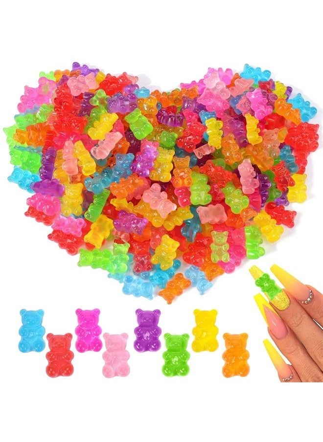 PalkSky 160 Pcs Nail Charms 3d, Gummy Bear Nail Charms for Nail Decoration, Kawaii Nail Charms for Nail Art Supplies (8 Colors)  - Image 1