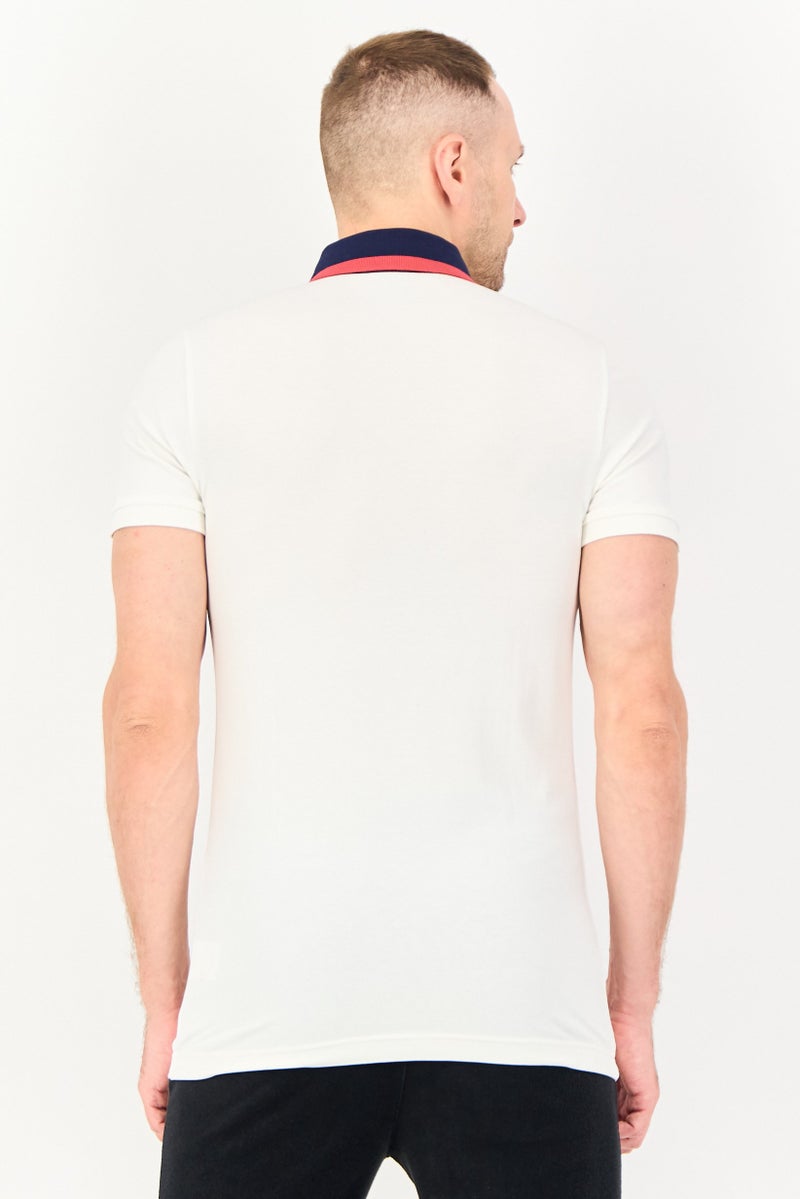 PUMA قميص بولو قصير الأكمام للرجال بتصميم نحيف، أبيض - Image 2