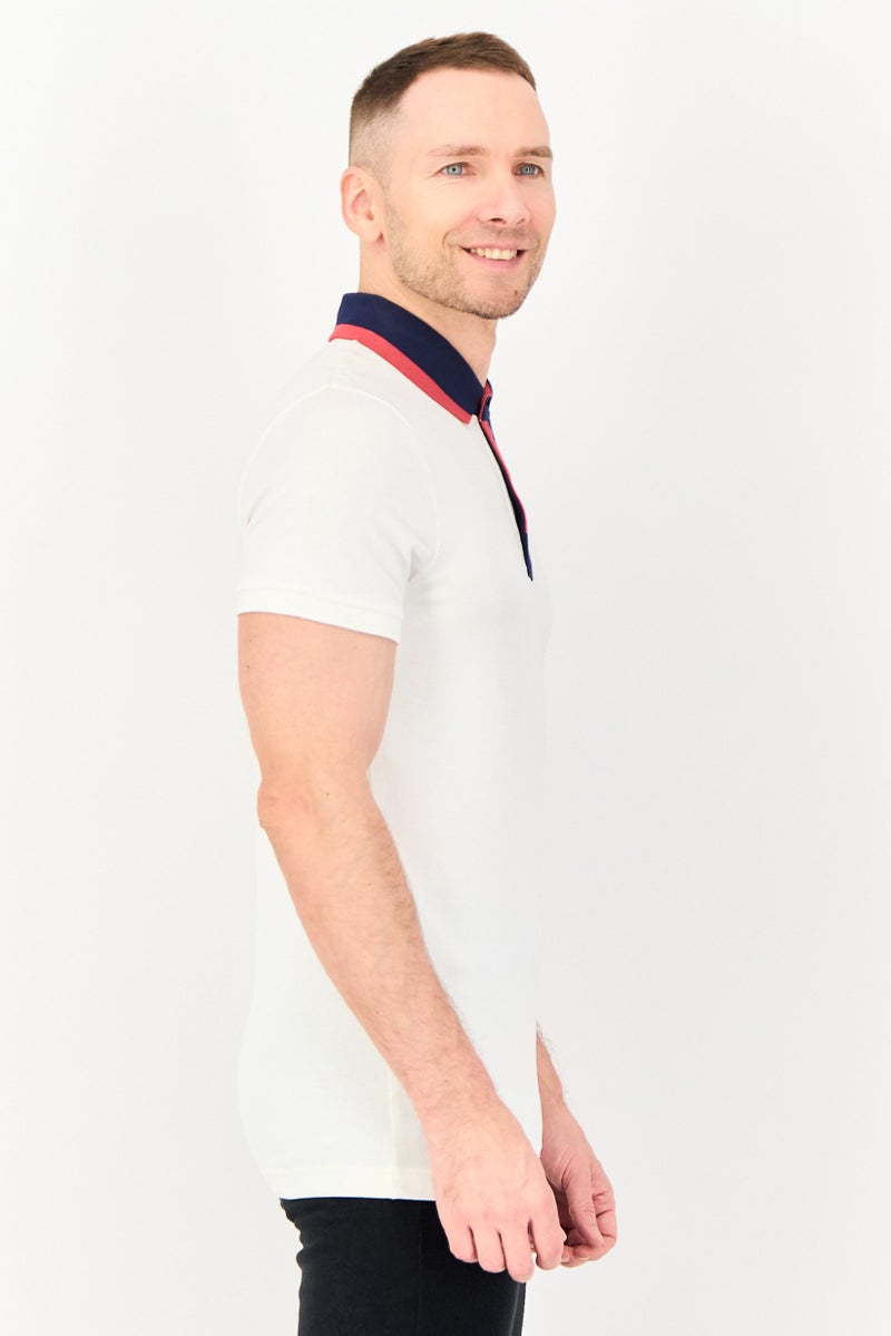 PUMA قميص بولو قصير الأكمام للرجال بتصميم نحيف، أبيض - Image 4