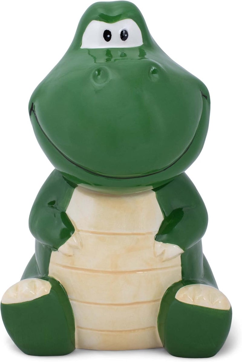 100 North Dolomite Ceramic 10.1 x 8.9 Everyday Cookie & Candy Jar with Airtight Lid: Perfect for Kitchen Canisters, Pet Treat Containers & Decorative Storage, Tyrannosaurus Rex Dinosaur - Image 1