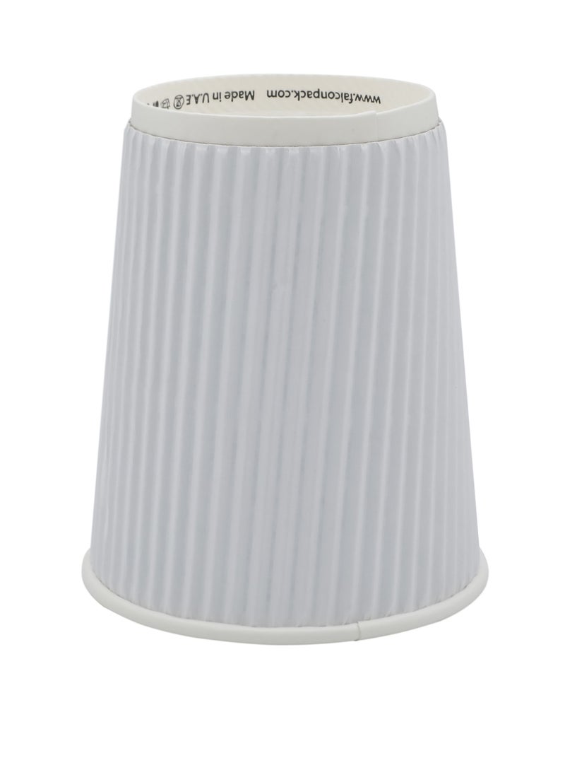 Zuhal white striped disposable cup