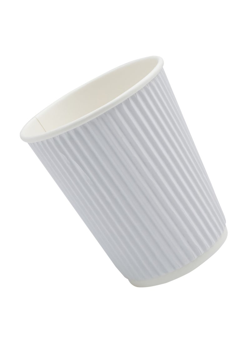 Zuhal white striped disposable cup