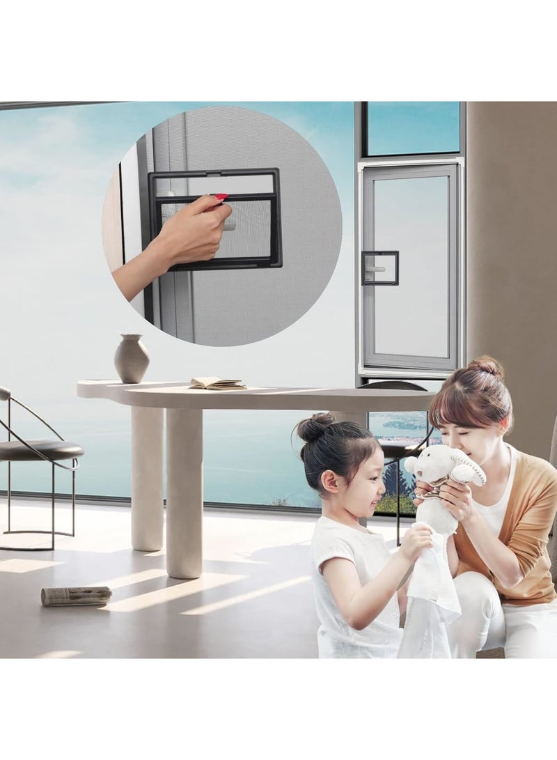 SOLARAE DIY Adjustable Magnetic Fly Screen Window, 75 X 150cm Small Magnetic Window Screen, Ultra Seal Shuts Automatically Mosquito Insects Magnetic Fly Screen, Without Drilling Easy to Install, Grey - Image 4