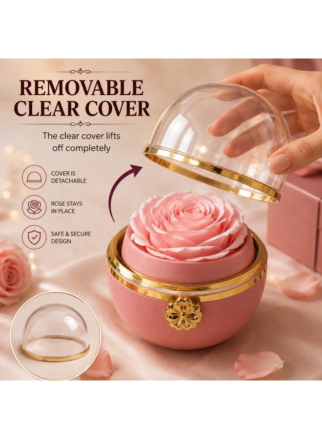 Pink Rose Surprise Gift Box For Lovers Necklace Jewelry Gifts Engagement Wedding Anniversary Romantic Occasions - Image 3