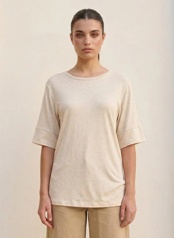ايكونيك Iconic Regular Fit T Shirt With Crew Neck