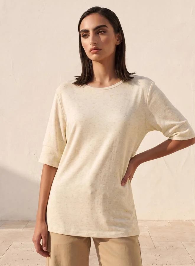 ايكونيك Iconic Regular Fit T Shirt With Crew Neck