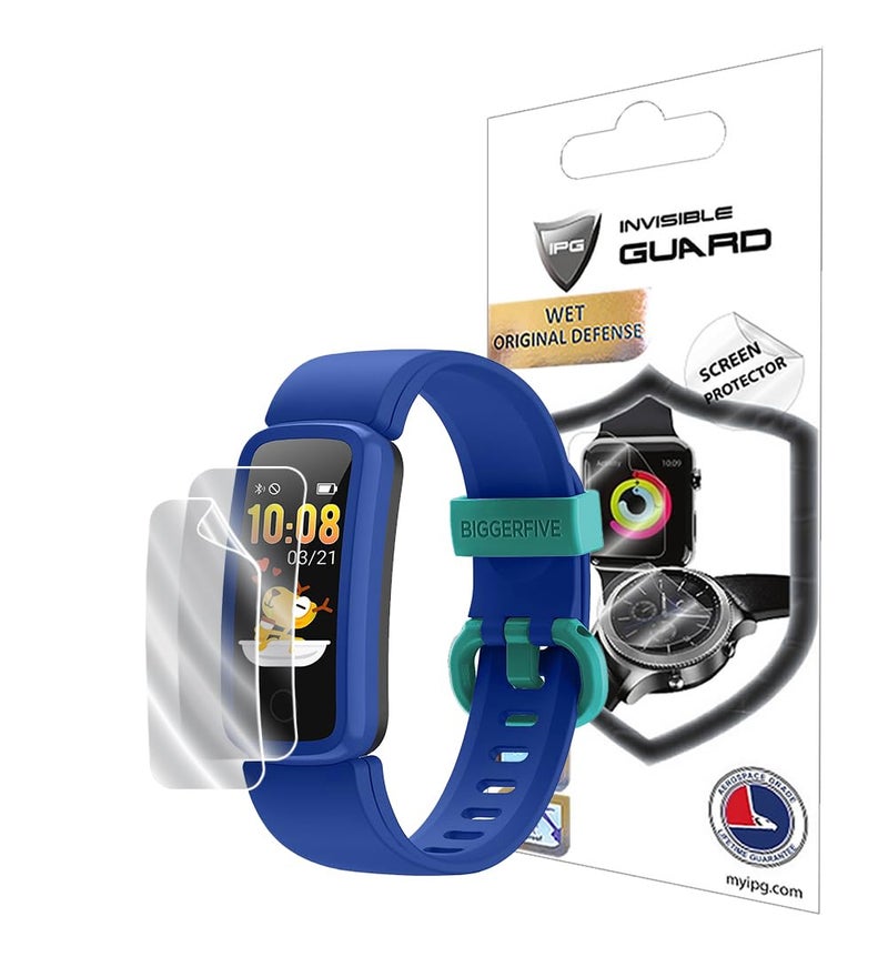 IPG for BIGGERFIVE Vigor Kids Fitness Tracker Smartwatch Hydrogel Screen Protector (4 Units) Invisible HD Clear Film Anti Scratch Guard-Smooth/Self-Healing/Bubble Free for B.FiveVigor - Image 1