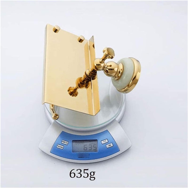 Free Standing Toilet Paper Holder Toilet Paper Holders Wall Mount Toilet Paper Holder Copper Jade Paper Towel Holder with Storage Shelf Toilet Roll Holder for Bathroom Toilet Paper Holders (Color : D - Image 4