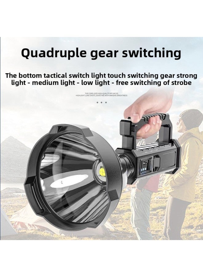 Portable Lamp Outdoor Led Handheld Flashlight Bracket Lamp High Power Waterproof USB Charging Strong Light Searchlight-Color:835 Large Size  - Image 4