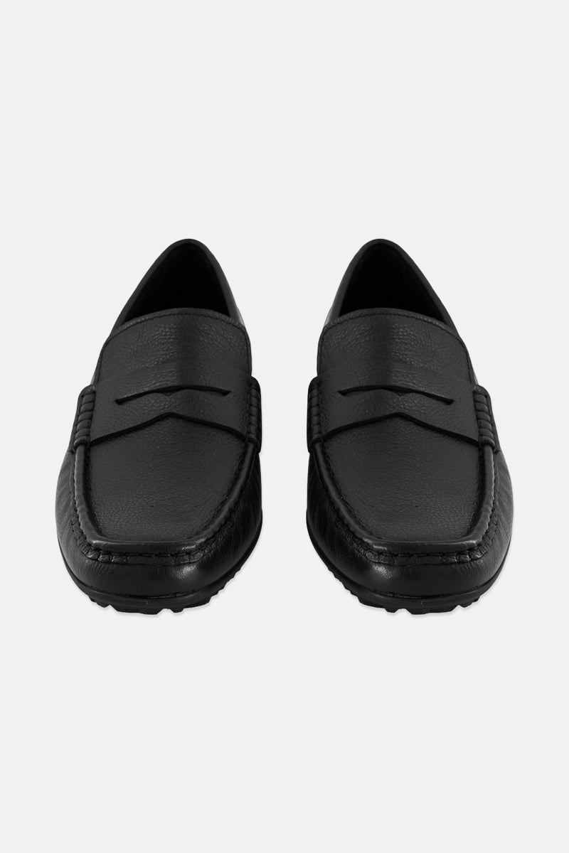 GEOX Men Kosmopolis Slip On Loafers, Black - Image 4