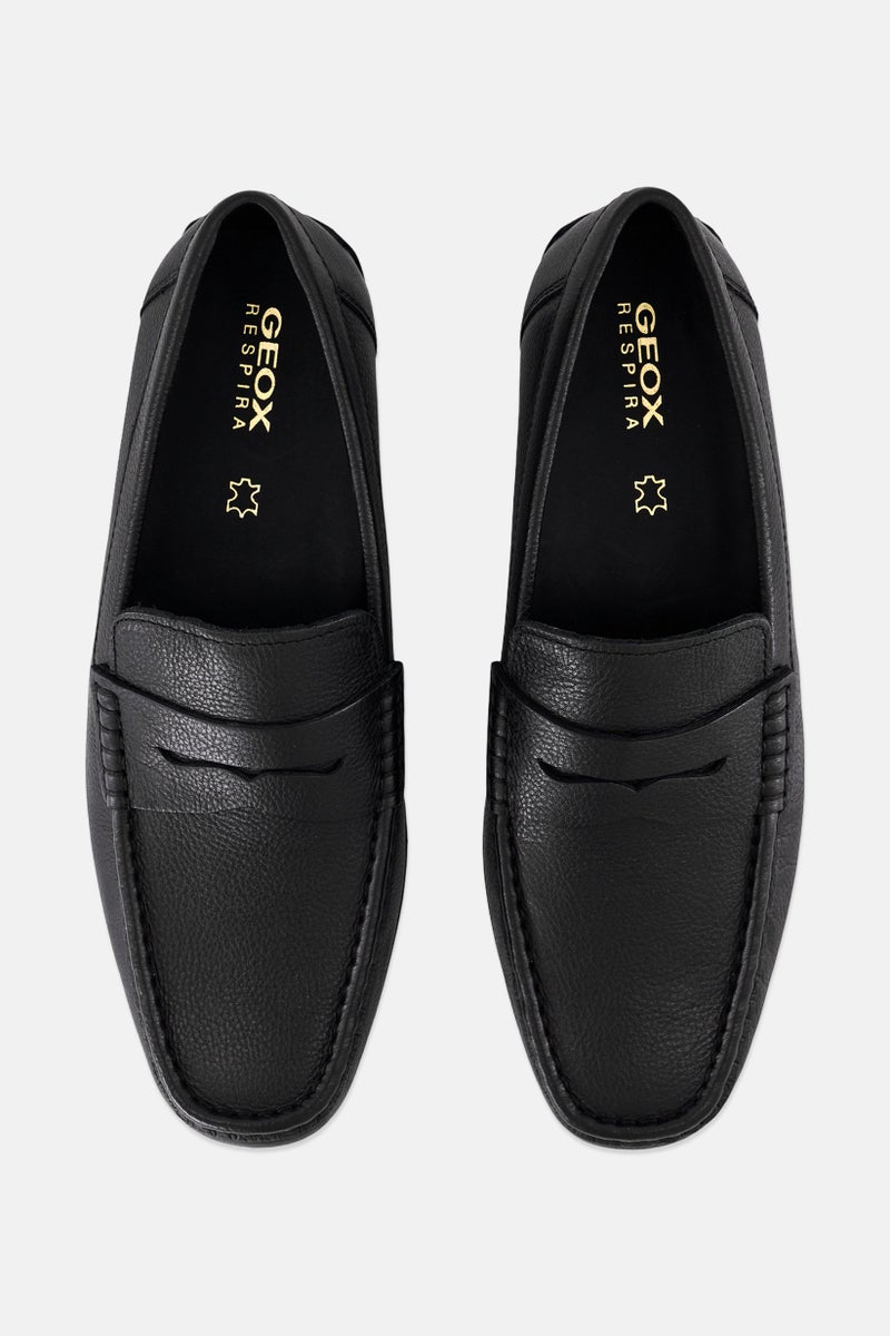 GEOX Men Kosmopolis Slip On Loafers, Black - Image 2