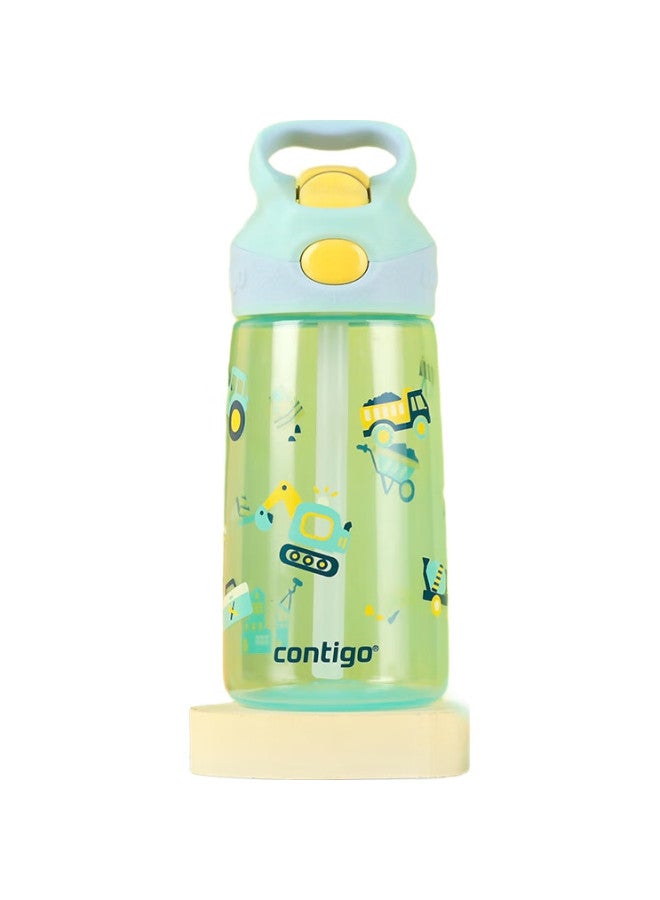 Contigo Kangdike Children'S Straw Water Bottle, Sports Plastic Straw Cup, 450Ml, Engineering Car Toy, Hbc-Str152 - Image 2