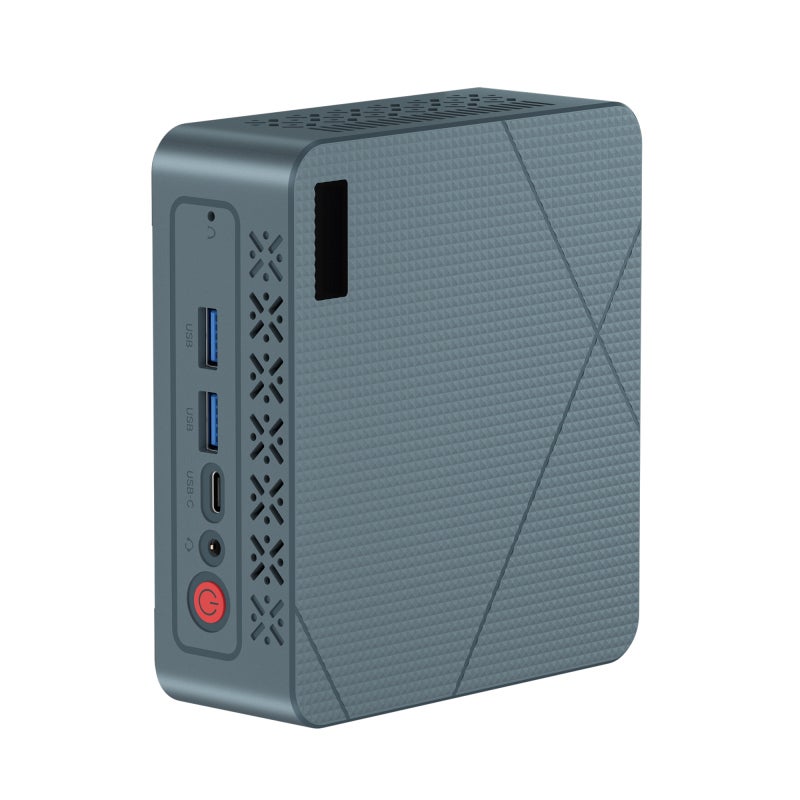 كمبيوتر شخصي صغير (Mini PC): تصميم ضيق 12.3×11.2×4.2 سم باللون الأزرق، مع معالج AMD Ryzen 5 3550عالي الأداء - شاشات رسوميات رadeon Vega 8، يدعم تشغيل دقة 4K و عرض على ثلاثة شاشات، كمبيوتر مناسب للمكاتب التجارية، والمهام المتعددة للطلاب، والترفيه - Image 4