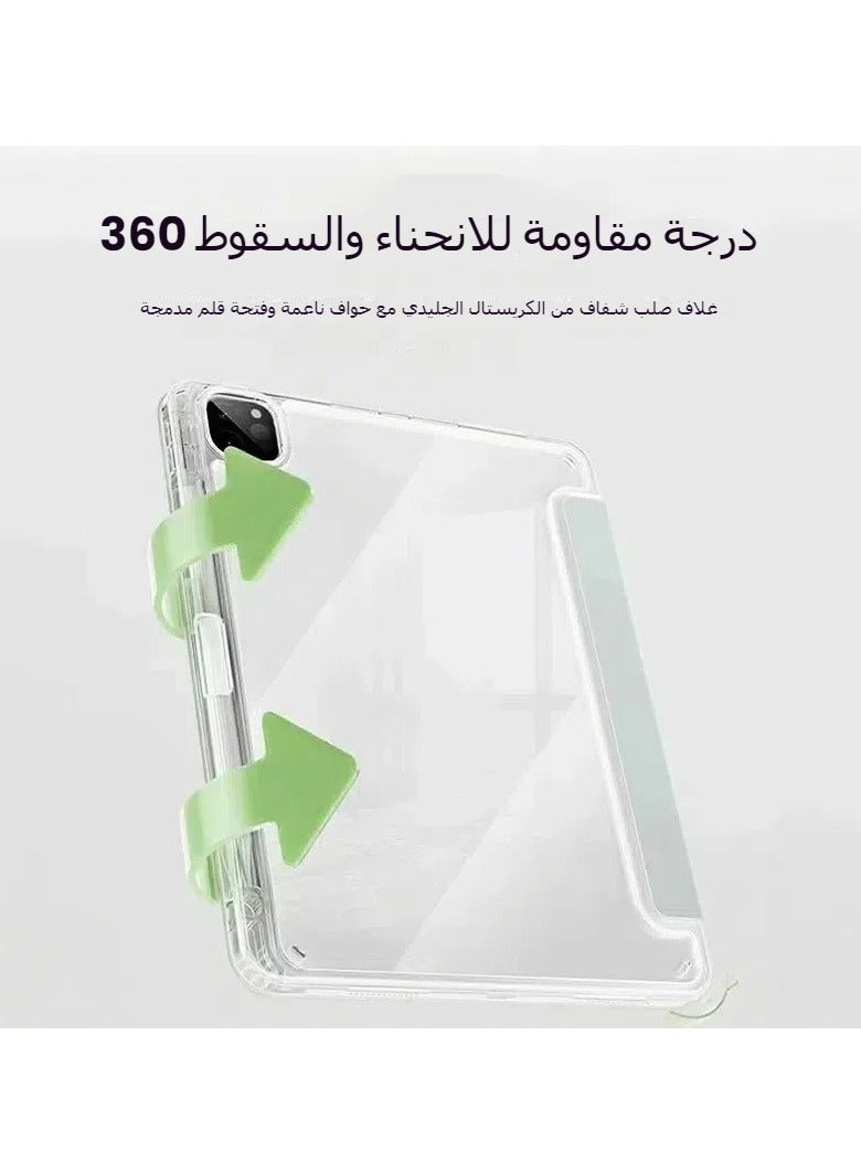 For iPad Mini 7 (A17 Pro) 2024/iPad Mini 6 2021 iPad Mini 7/6 8.3-inch case, TPU ultra-thin case with pen holder, automatic wake up/Sleep smart transparent hard back case - Image 3