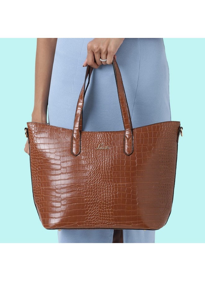 Lavie Lavie Women's Hailon Tote Handbag (Large, Brown, Tan)  - Image 2