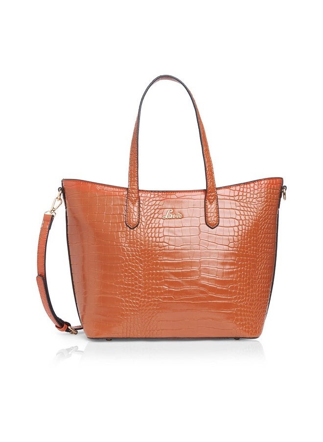 Lavie Lavie Women's Hailon Tote Handbag (Large, Brown, Tan)  - Image 1
