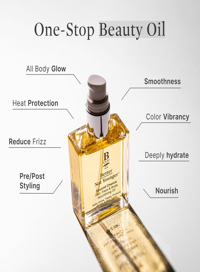 Better Not Younger Nourishing Oil for Face, Body & Hair - Lightweight, Fast-Absorbing Hydrating Oil for Women Over 40 - With Abyssinian to Restore Moisture, Smoothness & Protection for Skin and Hair. - Image 4