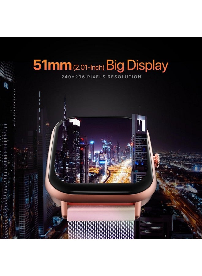 Fire-Boltt Ninja Call Pro Max 51.05mm (2.01 inch) Display Smart Watch, Bluetooth Calling, 120+ Sports Modes, Health Suite, Voice Assistance (Rainbow SS) - Image 4