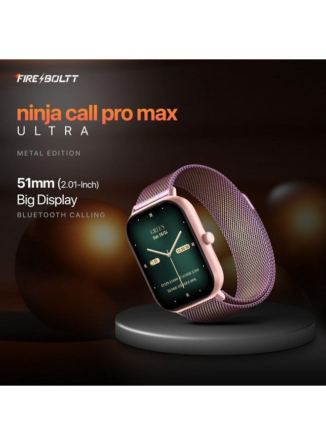 Fire-Boltt Ninja Call Pro Max 51.05mm (2.01 inch) Display Smart Watch, Bluetooth Calling, 120+ Sports Modes, Health Suite, Voice Assistance (Rainbow SS) - Image 2