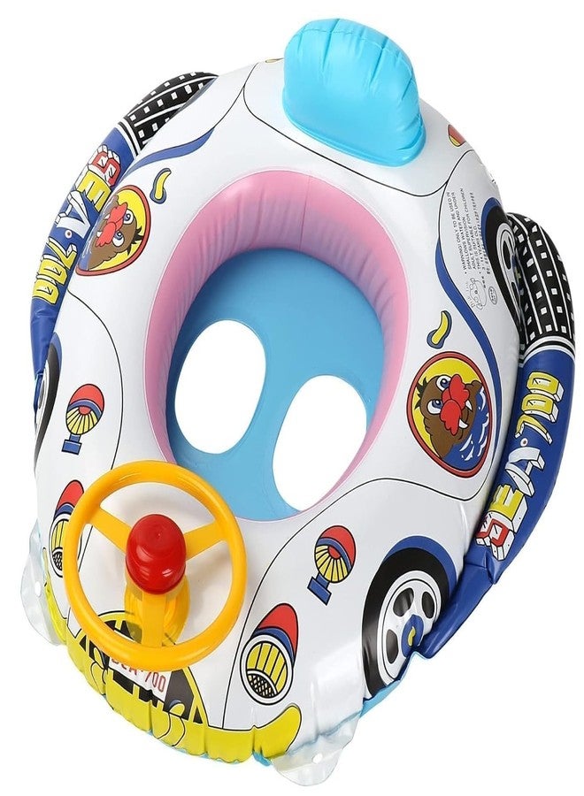 VENDICS Kids Inflatable Swimming Seat with Steering Wheel | Baby Pool Float for Toddlers(Pack of 1) - Image 1