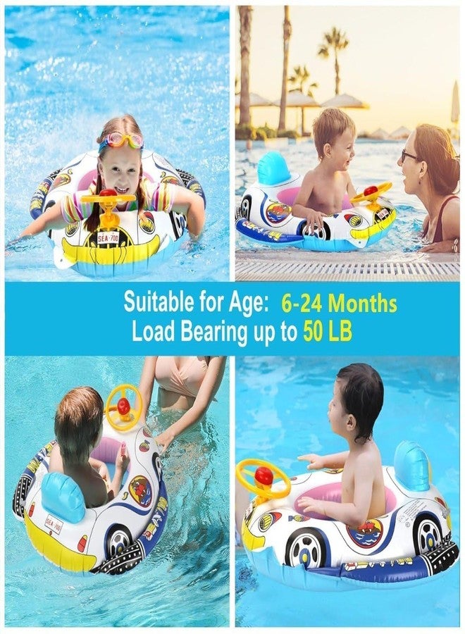 VENDICS Kids Inflatable Swimming Seat with Steering Wheel | Baby Pool Float for Toddlers(Pack of 1) - Image 3